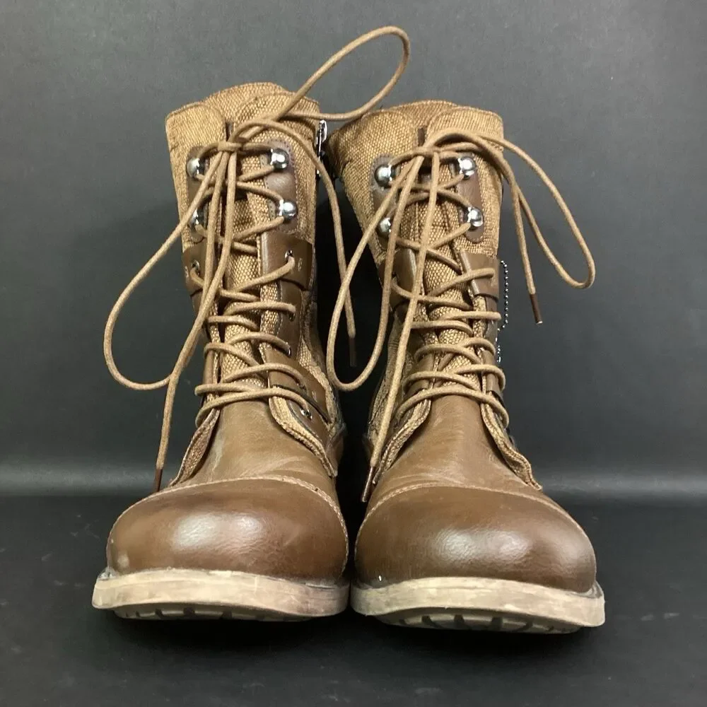 J75 Deploy Tactical Combat Jump Boots Men 10 Brown Cap Toe Military Lightweight